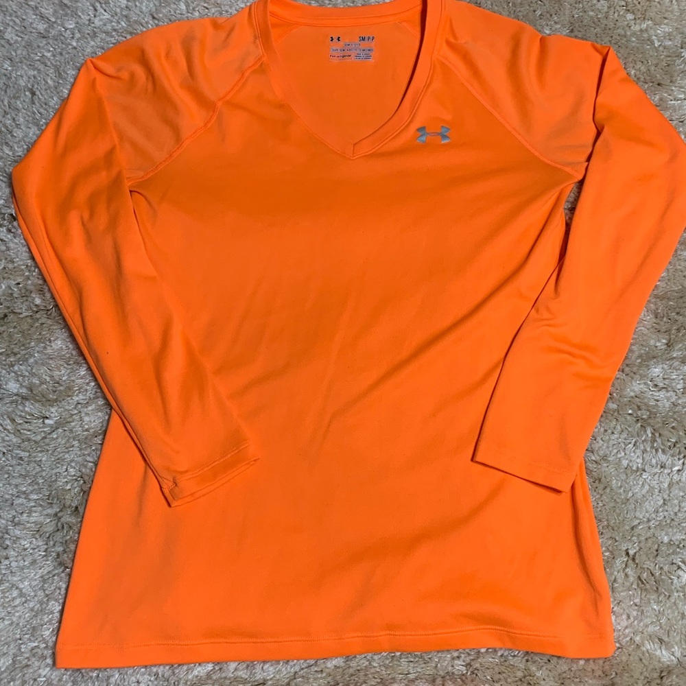 Women’s Neon Orange Under Armour Long Sleeve